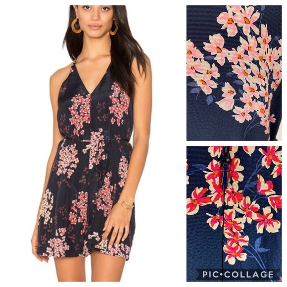 Rebecca Taylor Pants - Rebecca Taylor Silk Sleeveless Phlox Navy Romper 6